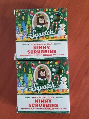 Dr. Squatch Ninny Scrubbins Men’s Natural Soap Limited Edition New Light Grit